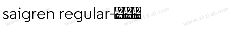 saigren regular字体转换